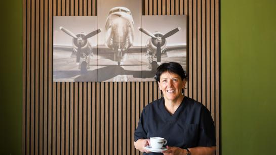 flying coffee