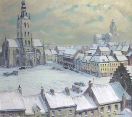 Frans Van de Velde - besneeuwd Tienen